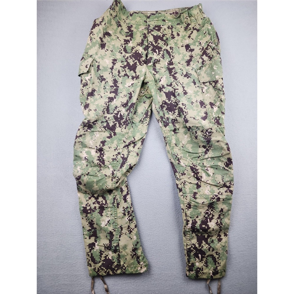 US Navy Pants Mens 33 XShort NWU Type III Camo Cargo Work Digital Seals READ